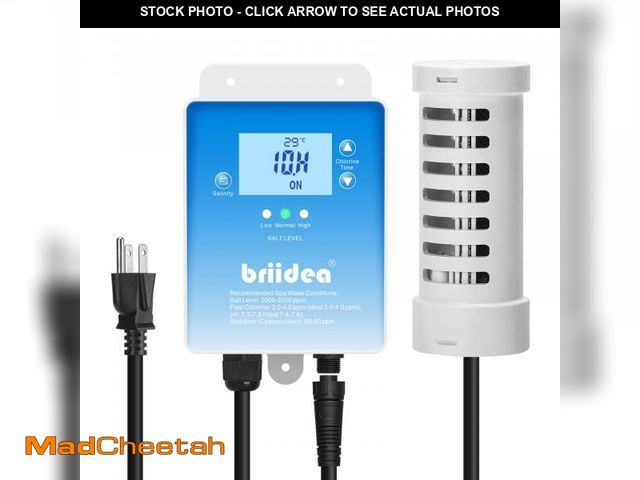 Lot 74-12220382 - Salt Chlorine Generator, Briidea Chlorine Generator with USA Titanium Salt Cell, Designed for Hot Tu...