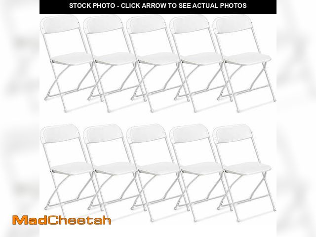 Lot 74-13774634 - Ktaxon 10 Pack Commercial Plastic Folding Chairs Stackable Wedding Party Chairs Portable Chairs for ...