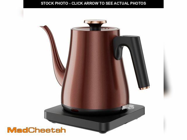Lot 74-12701214 - Gooseneck Electric Kettle 1.0L, 1000W Rapid Boil In 4 Min, Stainless Steel Tea Kettle, Pour Over Cof...