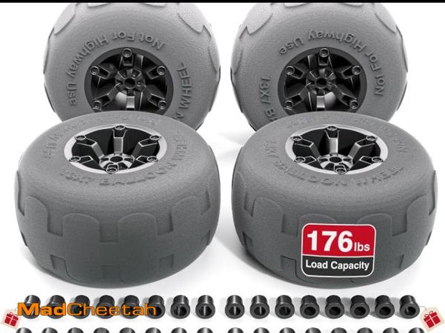 Lot 74-12210958 - PYY Beach Wheels Sand Tires - Big Balloon Wheels 13" Flat-Free Replacement Tires for Rolling Beach C...