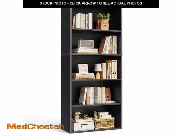 Lot 74-14438273 - EDX 5 Tier Bookcase Storage, 53 Inch Large Tall Floor Standing Open Bookshelf for Home Office, Livin...