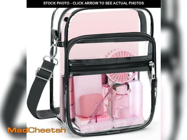 Lot 74-11905476 - Blvornl Clear Crossbody Bag with Adjustable Shoulder Strap, Stadium Approved PVC Clear Purse Bag wit...