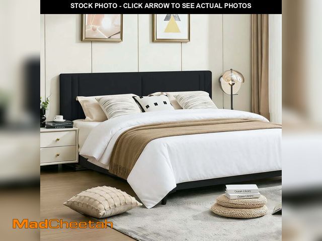 Lot 74-13815284 - JONPONY Upholstered Queen Headboard,Solid Wood Head Board with Linen Fabric,Adjustable Height Headbo...