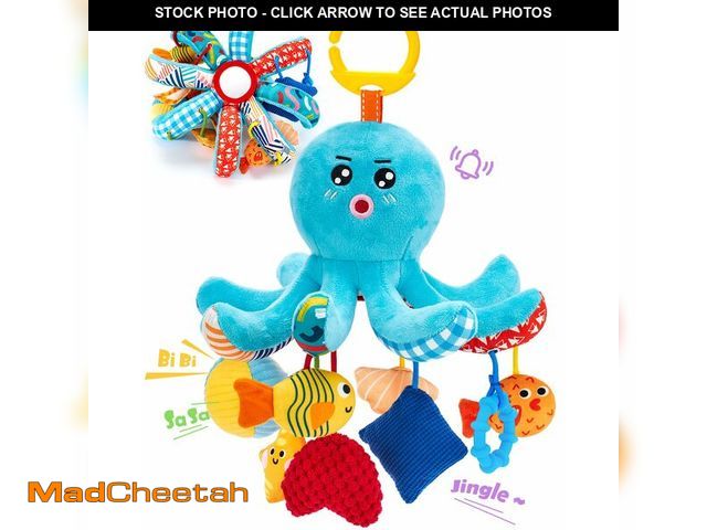 Lot 74-14381075 - hahaland Baby Toys 0-6 Months Car Seat Toy Octopus Plush with Pulling Cords - UNUSED