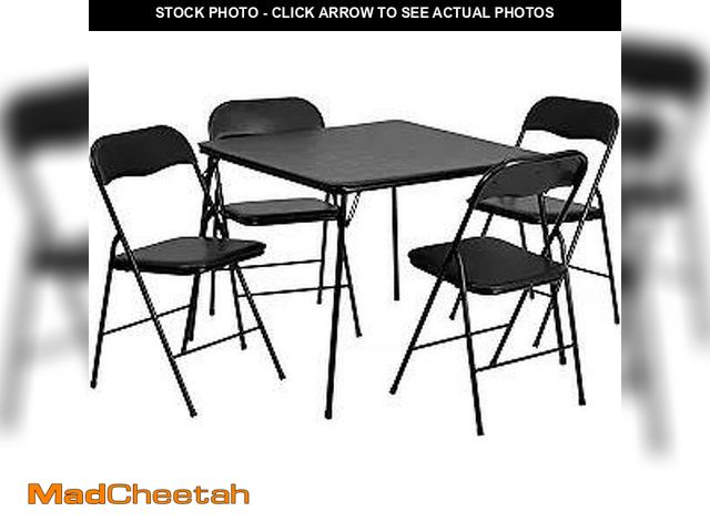 Lot 74-13733730 - Flash Furniture Madison 5-Piece Folding Card Table and Chairs Set, Portable Event Table and Chairs S...