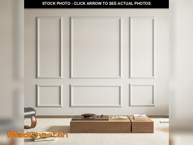 Lot 74-14613084 - Art3d Pre-Cut Wall Molding Set, Ready-to-Assemble Panels, 3 Top 3 Bottom - UNUSED