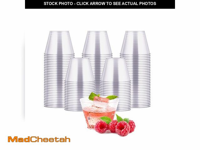 Lot 74-14268808 - JOLLY CHEF 5 oz 100 Pack Small Clear Disposable Cups, Disposable Plastic Shot Glasses for Parties, P...