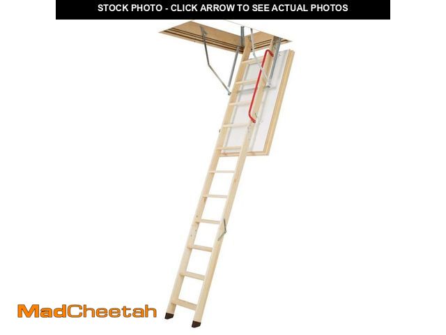 Lot 74-13769614 - LWT Super-Thermo Insulated Wooden Attic Ladder 7 ft. 5 in. - 8 ft. 11 in., 22.5 in. x 47 in. with 35...