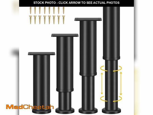 Lot 74-14215244 - Wlrrcwdttc 4 Pcs Adjustable Bed Support Legs for Bed Frame/Bed Center Slat, Metal Adjustable Furnitu...