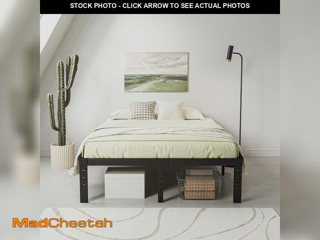 Lot 74-12508369 - FSCHOS Bed-Frame, 14 Inch Metal Platform, No Box Spring Needed, Heavy Duty Bed Frame Easy Assembly, ...