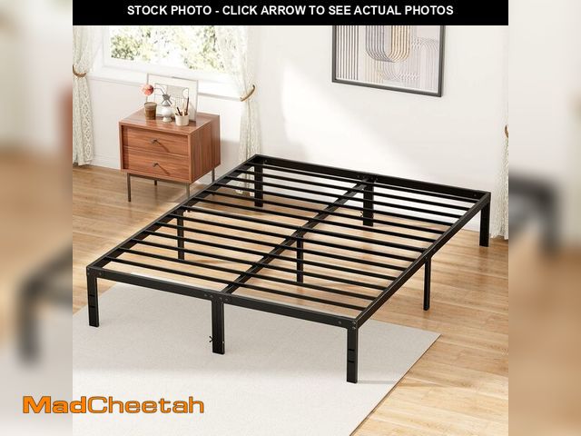 Lot 74-12544321 - Queen Size Bed Frame - Metal Platform Bed Frames Mattress Foundation with Steel Slat Support, No Box...