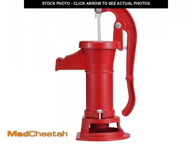 Lot 74-12365530 - SKYSHALO Antique Well Hand Pitcher Pump 0 HP 25 ft. Maximum Lift Cast Iron Manual Hand Water Pump wi...
