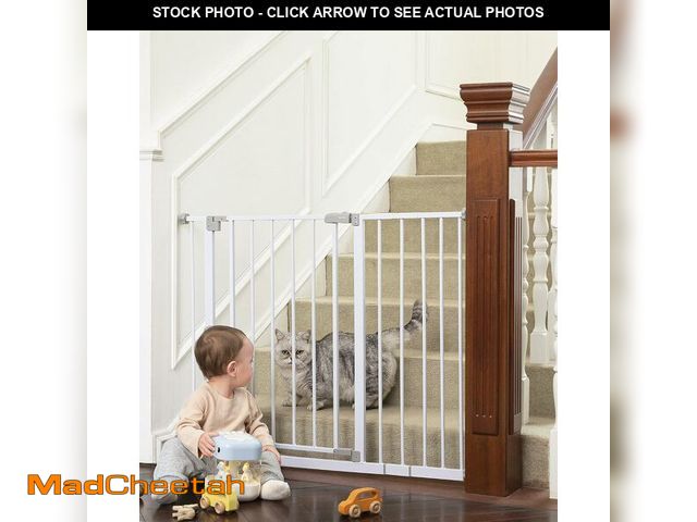 Lot 74-13733792 - InnoTruth 28.9-42.1" Wide Baby Gate for Stairs &amp; Doorways, 30" Tall Pressure Mounted Dog Gates f...