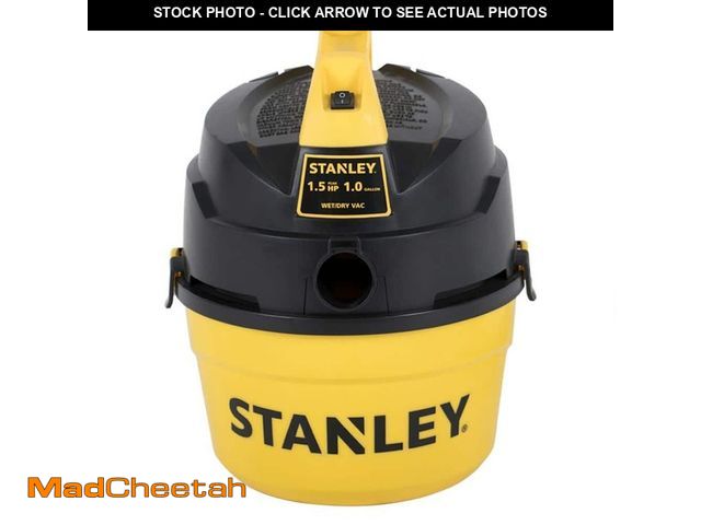 Lot 74-14285795 - Stanley 1 Gal. 1.5HP Portable Poly Series Wet and Dry Vacuum Cleaner - UNUSED