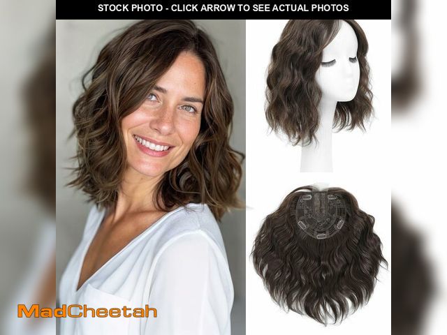 Lot 74-14154108 - UDU 11 Inch Short Wavy Hair Topper for Women, Lightweight Hair Piece with Side Bangs, Natural Lookin...