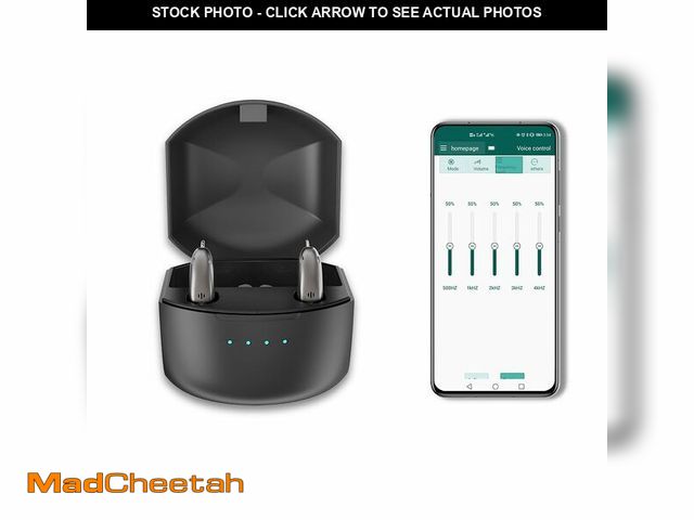 Lot 74-13622120 - AUSTONE Rechargeable Bluetooth Hearing Aids for Seniors with Noise Cancelling App Control, 4 Sound M...