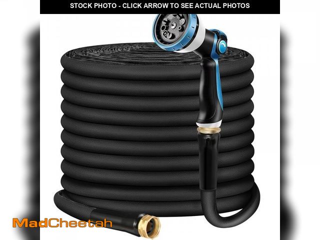 Lot 74-12219037 - Non-Expandable Garden Hose 50feet, Felxible Water Hose with 10 Function Hose Nozzle, Lightweight, An...