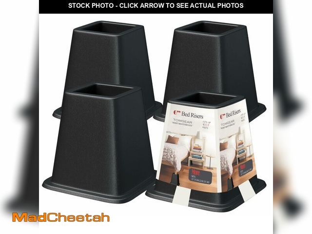 Lot 74-14273234 - TomGear Bed Furniture Risers 6 Inches, Heavy Duty Bed Lifts, Furniture Risers for Bed, Couch, Desk, ...