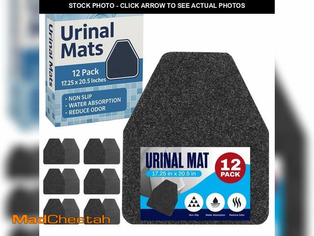 Lot 74-12806005 - Houseables Urinal Mats, Urinal Mats for Men Bathroom, Floor Pads, Disposable Toilet Matt, for Pee, C...