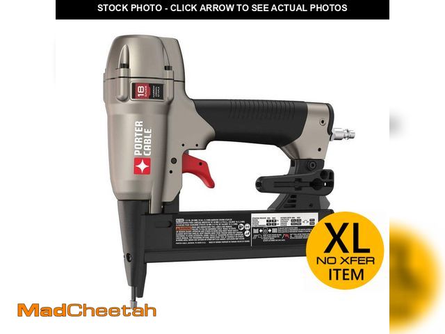 Lot 74-12789892 - Porter-Cable Pneumatic 18-Gauge 1-1/2 in. Narrow Crown Stapler Kit - USED