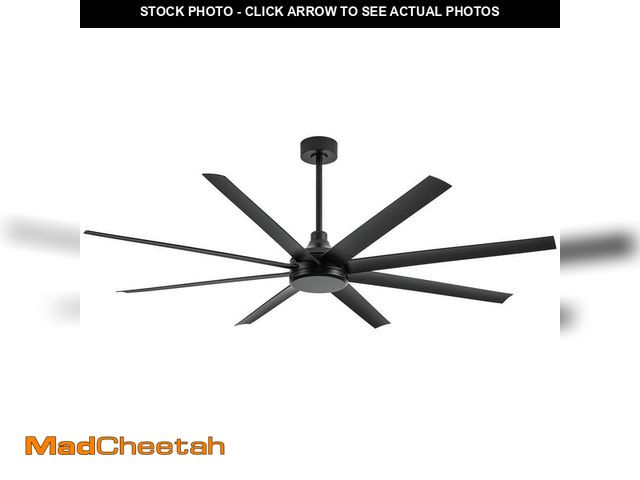 Lot 74-14113234 - Breezary Melissa 72 in. 6 Fan Speeds Ceiling Fan in Black with Remote Control Included - UNUSED