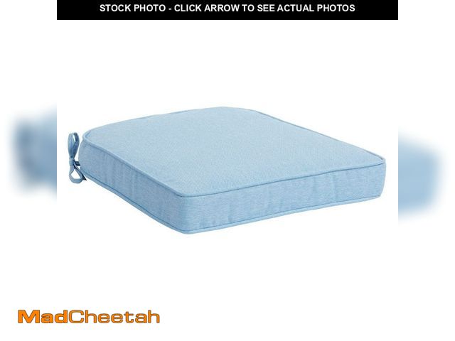 Lot 74-14375854 - Hampton Bay 20 in. W x 20 in. D CushionGuard Universal Outdoor Seat Pad in Surf - UNUSED