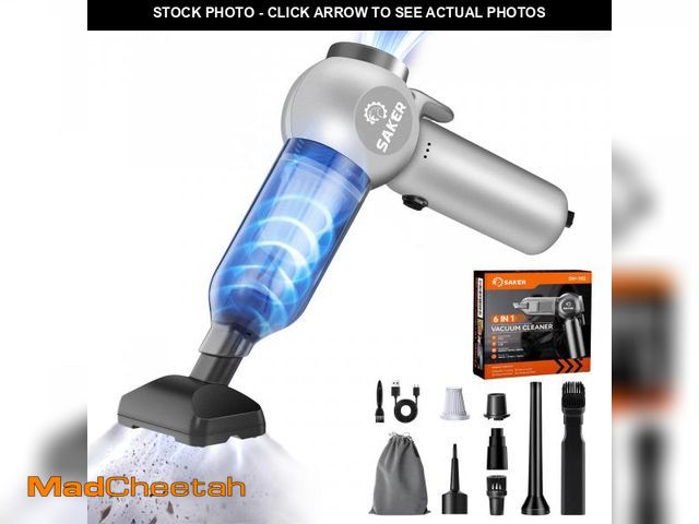 Lot 74-12120517 - Saker Car Vacuum Portable 6-in-1 Handheld Cordless Vacuums, 20000PA Suction, 7800mAh Blower, Window ...