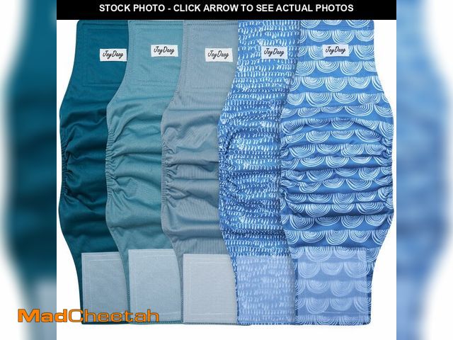 Lot 74-14268826 - JoyDaog Reusable Dog Belly Bands for Male Dogs Diapers,5 Pack Premium Washable Dog Diapers Male Pupp...