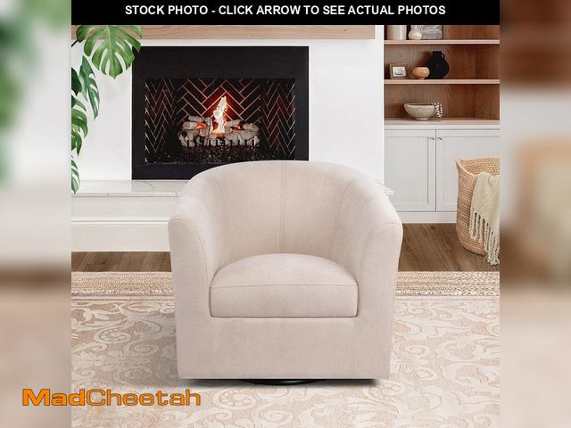 Lot 74-12659602 - MAYKOOSH 360ÃâÃÂ° Swivel Barrel Chair, Modern Accent Chair with Armrest, Small Club Chair for Li...