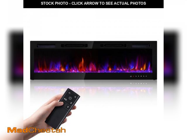 Lot 74-12429481 - RealSmart Electric Fireplace Heater Inserts 60" Wall Mounted Electric Fireplace 750W/1500W in-Wall R...