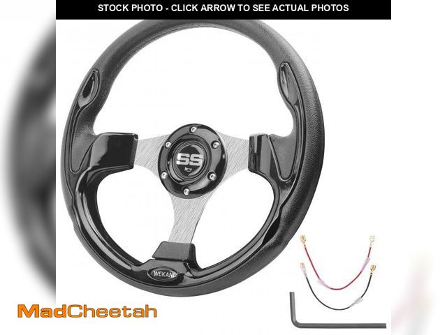 Lot 74-12315109 - WEKANI Golf Cart Steering wheel for EZGO YAMAHA and Club Car Precedent Most Golf carts Black - UNUSE...