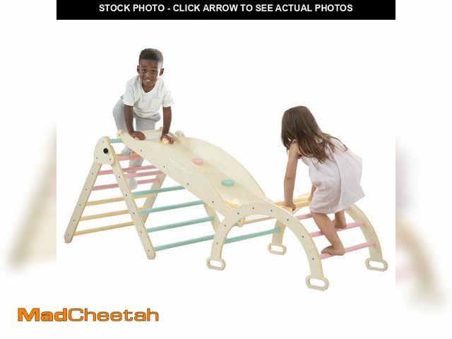 Lot 74-14351981 - Delta Children Lil Climber Gym - Wooden Indoor Climbing Gym Playground for Kids - Montessori Toy wit...