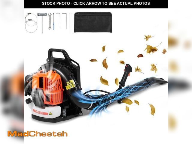 Lot 74-14256793 - VEVOR Backpack Leaf Blower, 20.1 in. x 61 in. Universal Stationary Pipe Stand 63 CC 2-Cycle Gas Leaf...