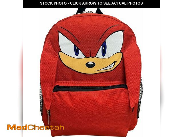 Lot 74-13844802 - Ruz Sonic The Hedgehog 12" Small Backpack With 3D Features, Sonic - Shadow - Knuckles Kid's School B...