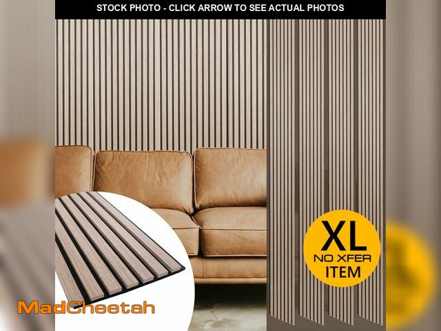 Lot 74-13074613 - Yuzzy Wood Panels for Wall and Ceiling - 108 x 11 Inch Wood Slat Acoustic Panels 4 PCS - Modern Soun...