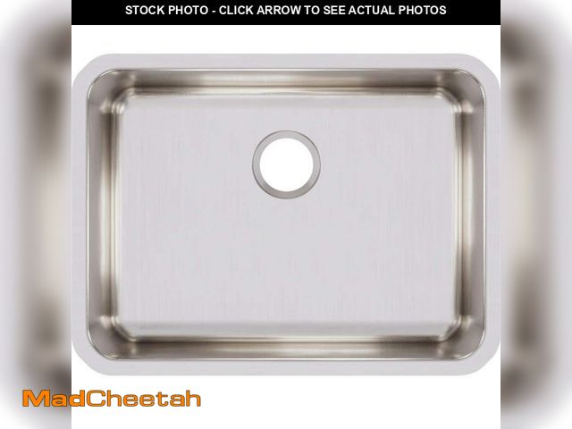 Lot 74-14222101 - Elkay Lustertone 26 in. Undermount Single Bowl 18-Gauge Stainless Steel Kitchen Sink Only - UNUSED