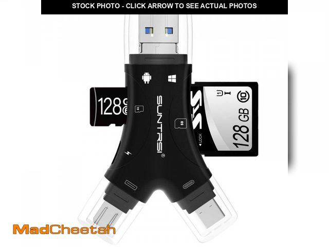 Lot 74-11556379 - SD Card Reader for iPhone/ipad/Android/Mac/Computer/Camera,4 in1 Micro SD Card Reader Trail Camera V...