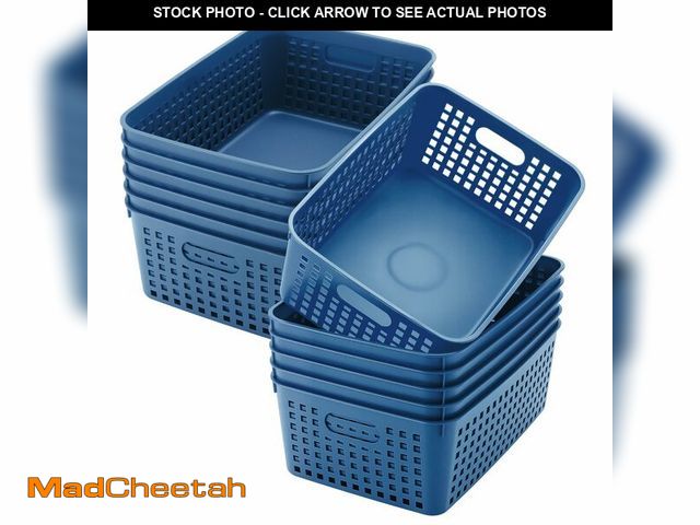 Lot 74-14299182 - Lineshading 12 Pack Plastic Storage Baskets for Organizing - 13 x 10'' Large Plastic Storage Baskets...