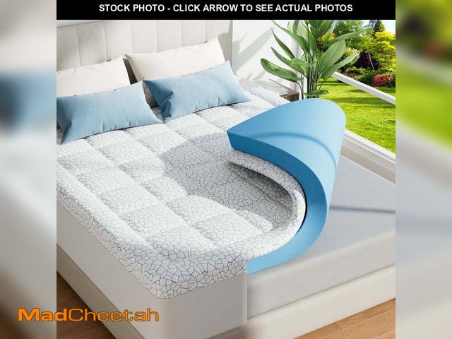 Lot 74-14259022 - Fapo Dual Layer 4-Inch Memory Foam Mattress Topper, Including 2" Memory Foam and 5" Soft Breathable ...