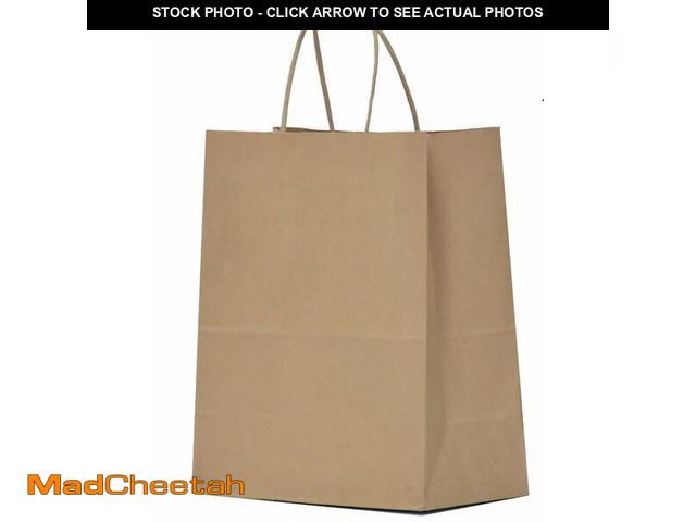 Lot 74-12716367 - Qutuus 10x5x13 Kraft Paper Bags 100 Pcs Kraft Shopping Bags, Paper Gift Bags for Retail, Merchandise...