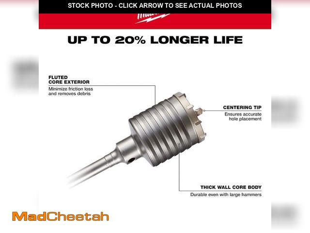 Lot 74-12939752 - 3-1/8 in. x 11-3/8 in. SDS-MAX Core Bit - UNUSED