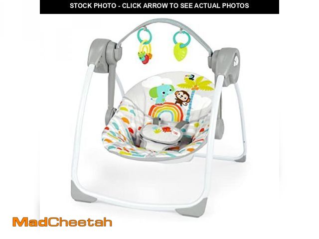 Lot 74-12098085 - Bright Starts Playful Paradise Portable Compact Automatic Baby Swing with Music, Unisex, Newborn + -...