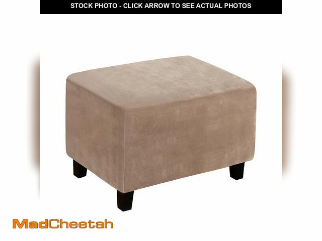 Lot 74-14270880 - Ottoman Cover, Stretch Rectangle Velvet Ottoman Slipcovers of Foot Stool for Living Room, Folding St...