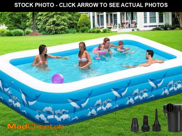 Lot 74-12309139 - Large Inflatable Pool for Adults, 130" X 72" X 22" Blow-up Pools Swimming Pool, 2025 Upgraded Extra ...