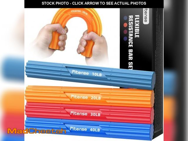 Lot 74-11549870 - Fitense Flex Therapy Bar (4 Pack), Tennis Elbow Therapy Bar, Flexbar for Physical Therapy &amp; Resi...