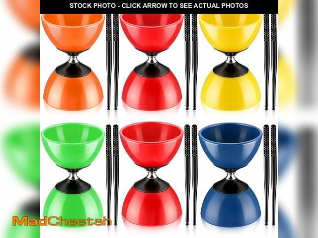 Lot 74-14272191 - Shappy 6 Set Chinese Diabolo Set 5'' Triple Bearing Chinese Yoyo with Sticks and Strings for Skills ...
