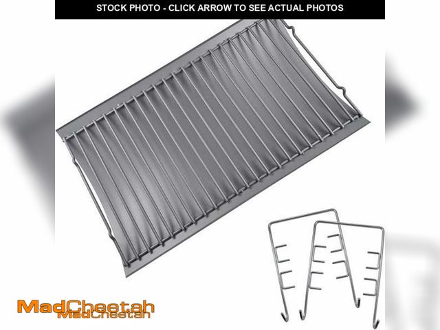 Lot 74-11486412 - MixRBBQ 20 inch Ash pan with 2pcs Fire Grate Hanger for Chargriller 5050, 5072, 5650, 2123 Charcoal ...