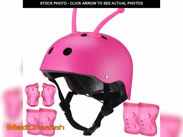 Lot 74-13997820 - WinnerWhy 9 Pcs Kids Bike Helmet Adjustable for Kids Ages 3-8 with Protective Sports Gear Set Knee a...