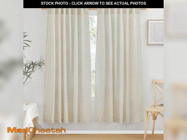 Lot 74-14270551 - NICETOWN Living Room Curtains 72 inch Long 2 Panels Set, Rod Pocket &amp; Back Tab Privacy Added wit...