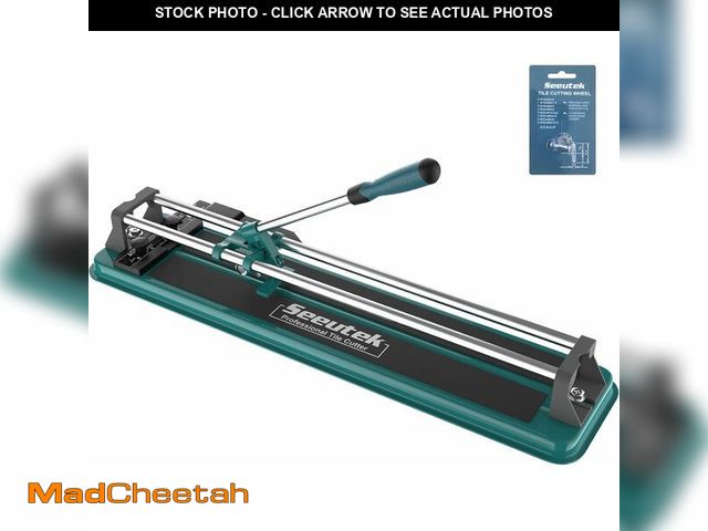 Lot 74-13710477 - (SOME HARDWARE) Seeutek Manual Tile Cutter, 14 inch Professional Porcelain Ceramic Tile Cutter, Doub...
